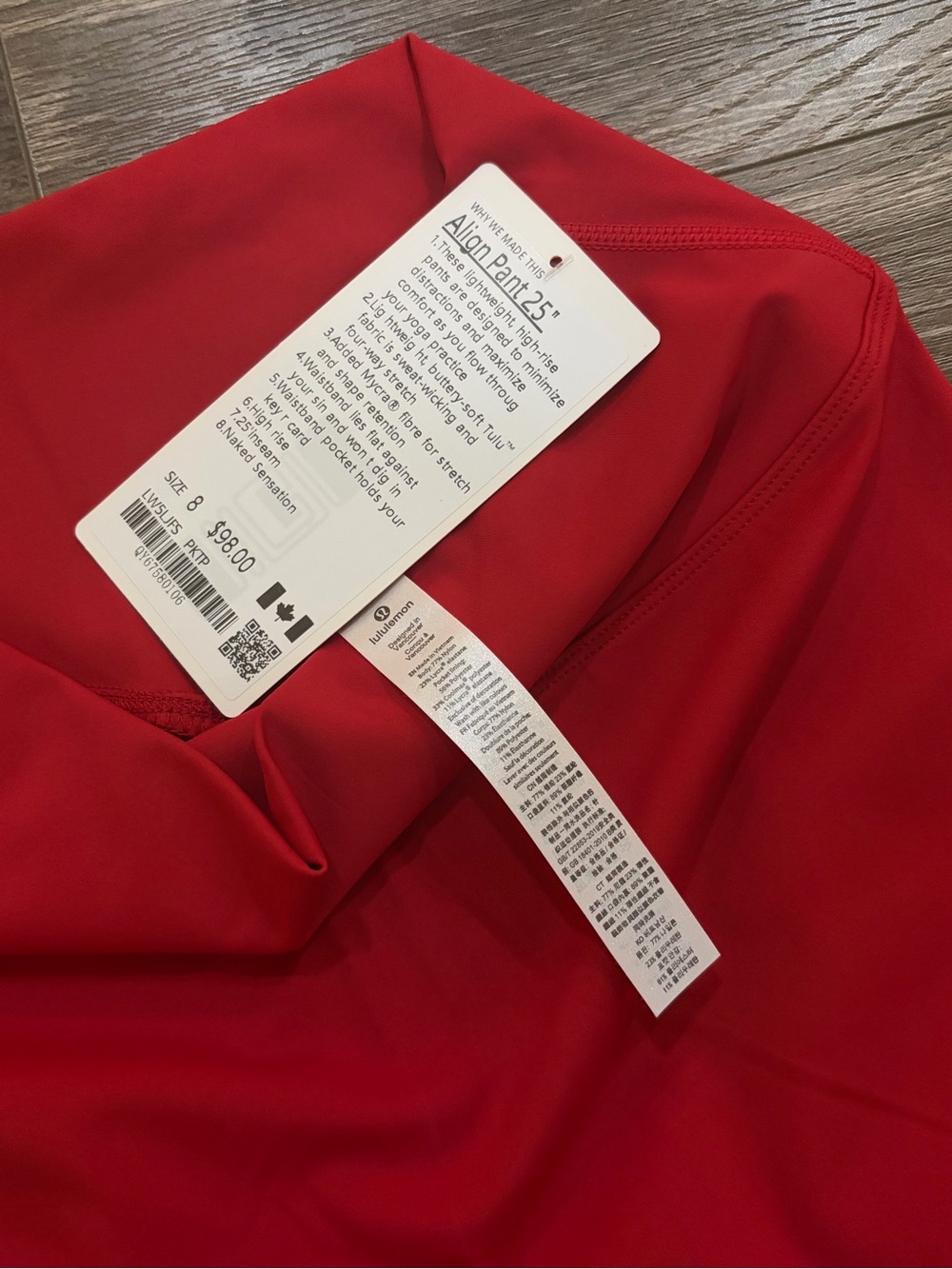 ❤️Red Lululemon Define Jacket Nulu Gold Zipper & Align Pant 25 setMULTIPLE SIZE - Picture 8 of 10